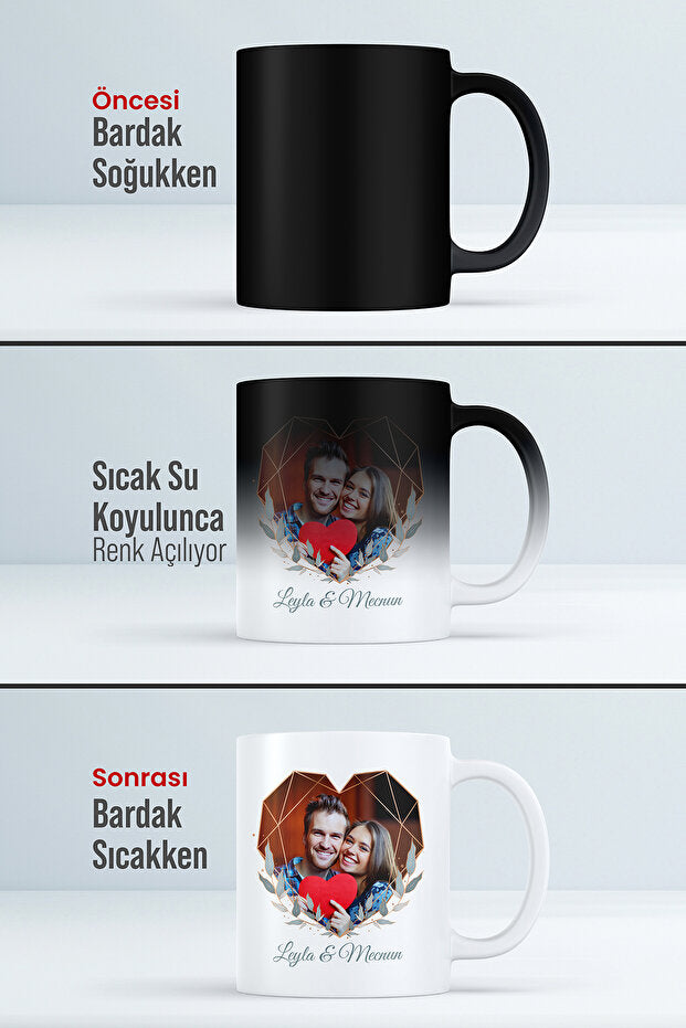 Personalized Photo Magic Mug - Color Changing Porcelain Cup