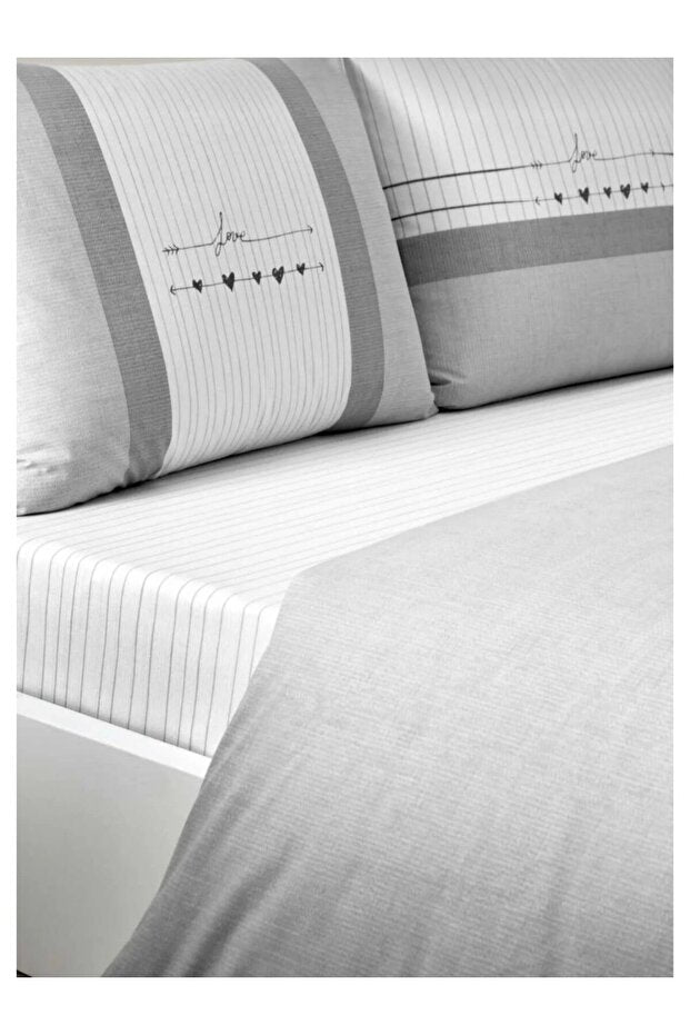 Double Duvet Cover Set - Love Hearts Design, 200x220cm