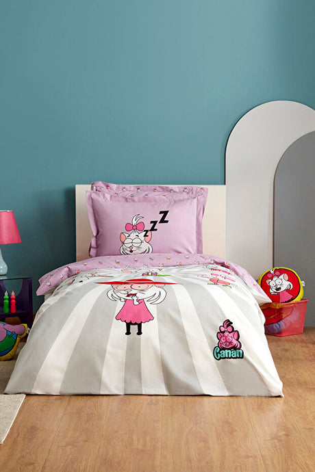 Kral Sakir Canan Single Duvet Cover Set - 100% Cotton