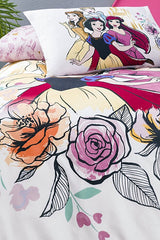 Disney Princess Single Duvet Cover Set - 100% Cotton