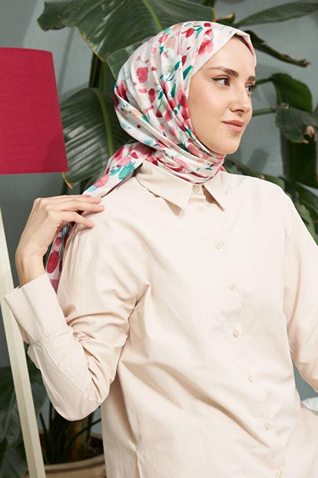 Botanic Series Powder Cotton Viscose Shawl - Soft &