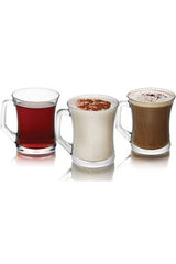 Professional Pasabahce Lav Handled Turkish Tea & Coffee Glasses - 3-Piece Set, 225ml Each