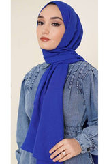 Royal Blue Cotton Crinkle Jazz Shawl