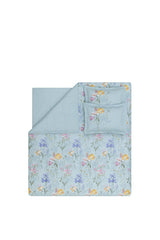 Alyssa Double Size 100% Cotton Floral Duvet Cover Set - Mint