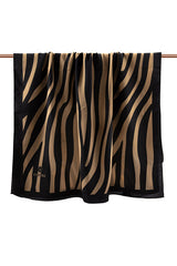Luxury Medina Silk Zebra Shawl - Wrinkle-Free