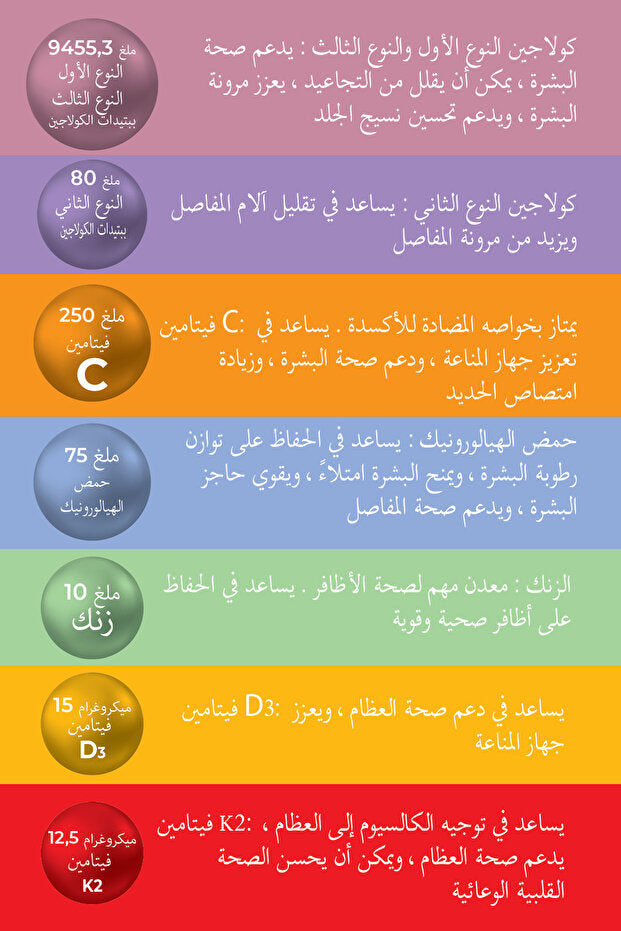 مسحوق الكولاجين المتعدد - النوع 1، 2، 3 بنكهة القهوة، 300 جرام