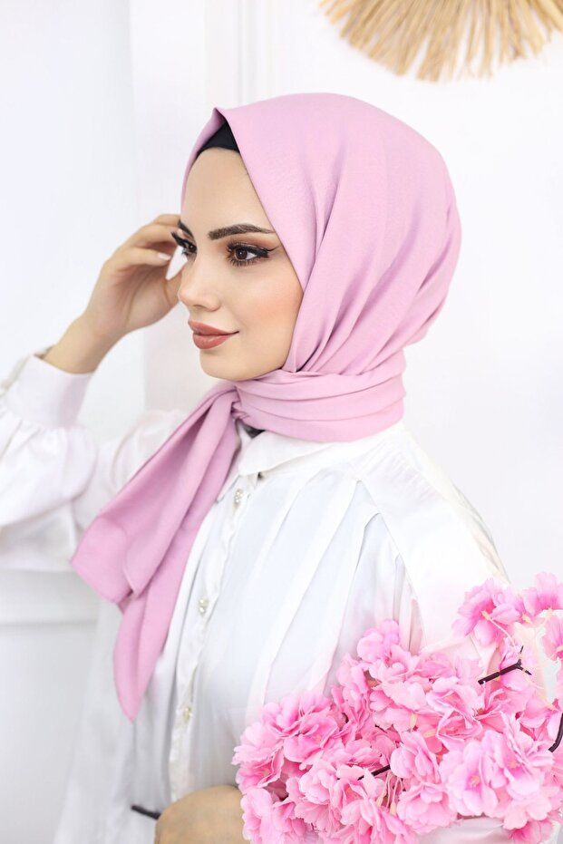 Powder Pink Cotton Jazz Shawl - Elegant & Lightweight