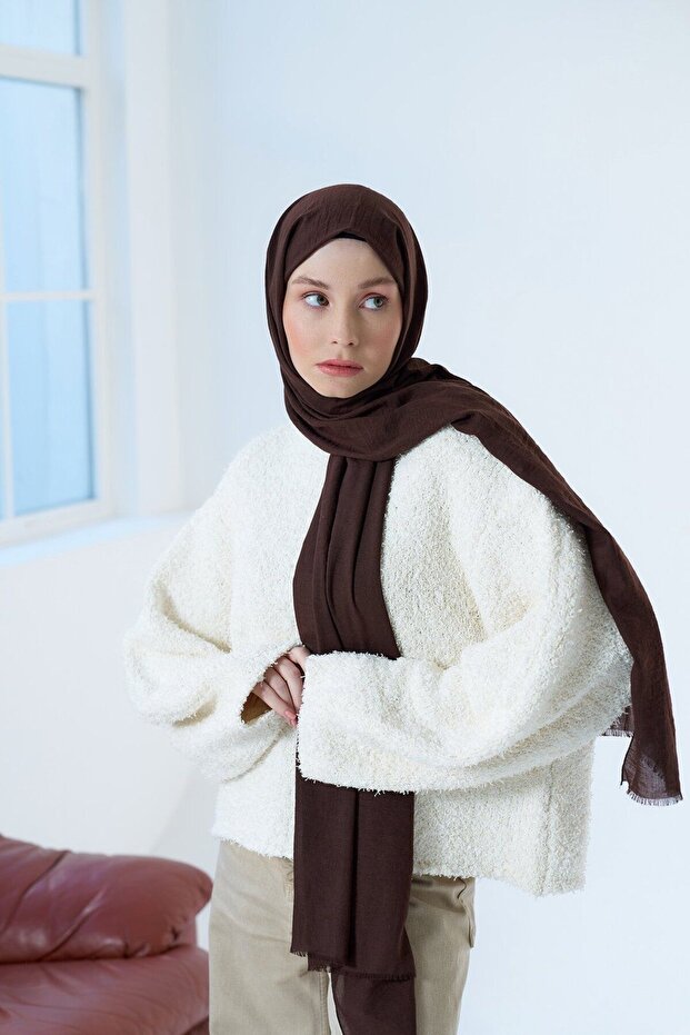 Neo Soft Bavlněný Šál - Hořká Hnědá