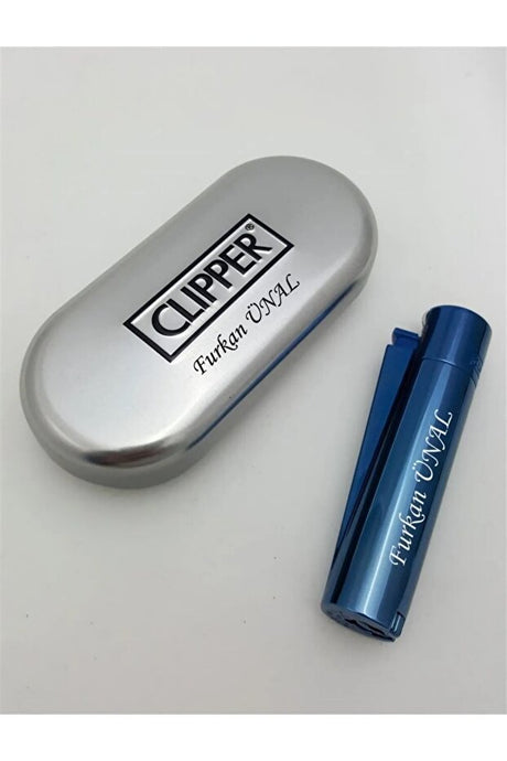 Personalized Blue Lighter with Custom Engraving in Gift Box