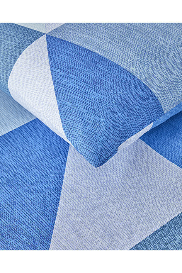 Triad Easy Iron Double Duvet Cover Set - Blue