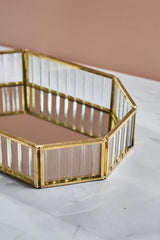Octagonal Glass Serving Tray - Modern & Elegant Design