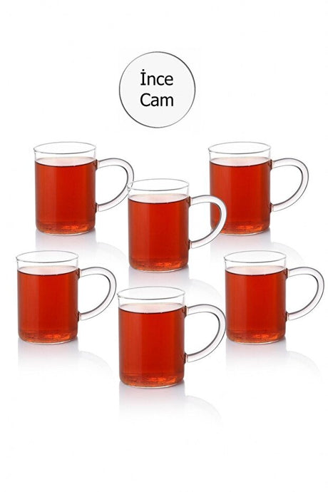 Queen's Kitchen Professional Borosilicate Heat-Resistant Mugs - Set of 6