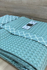 100% Cotton Double Size Pique Set with Fitted Sheet