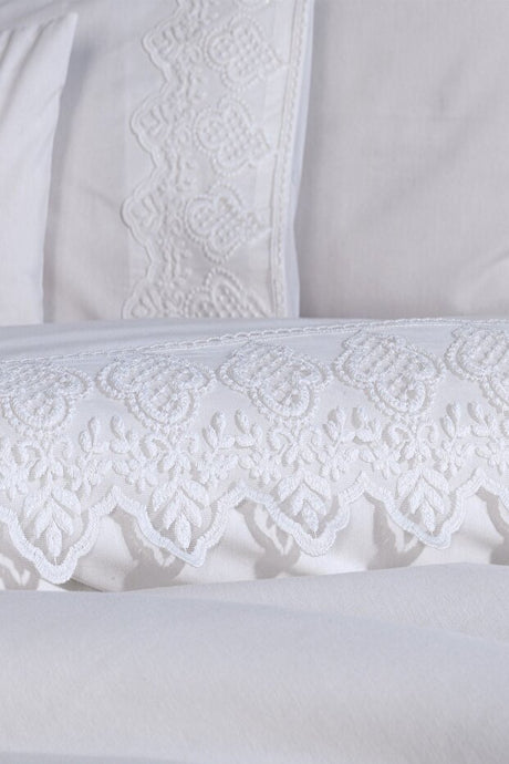 French Lace Cream Duvet Cover Set - 200x220cm
