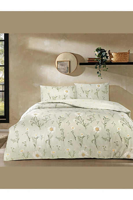 Laurel Green Double Duvet Cover Set - 200x220 cm