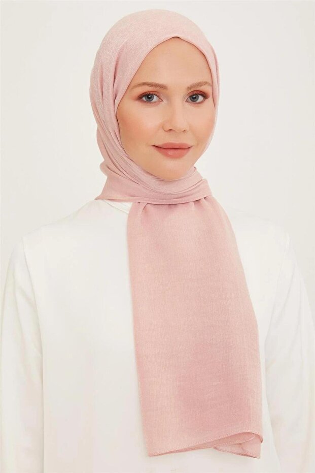 Shimmering Formal Shawl - Wrinkle-Resistant Pink