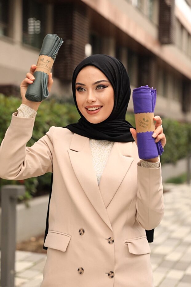 Black Jersey Hijab Scarf