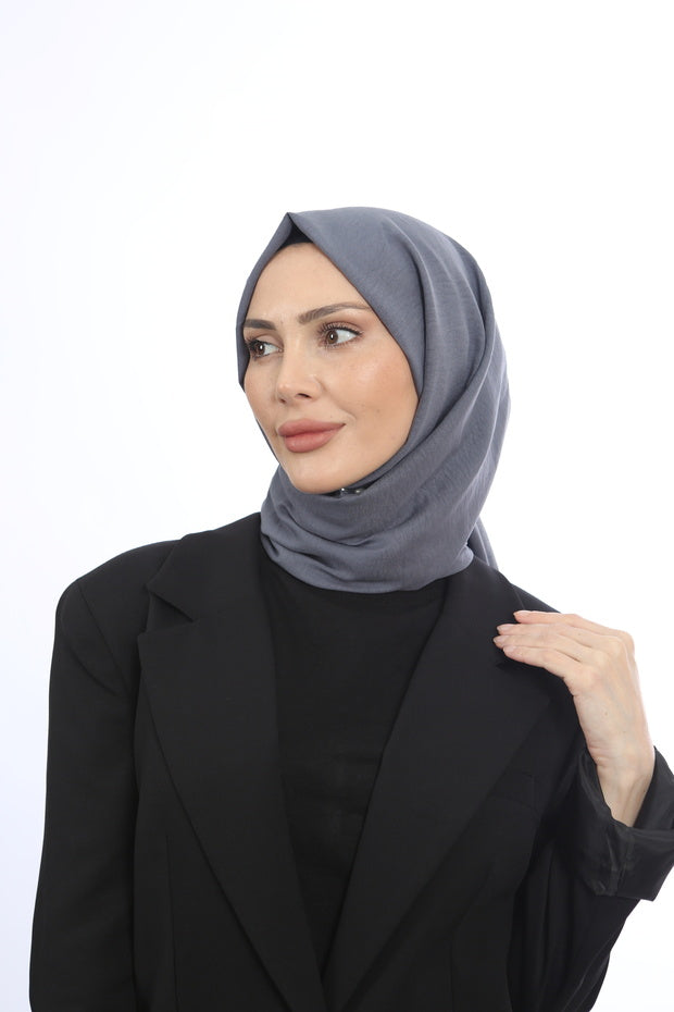 Women's Cotton Crinkle Jazz Shawl - Dark Grey
