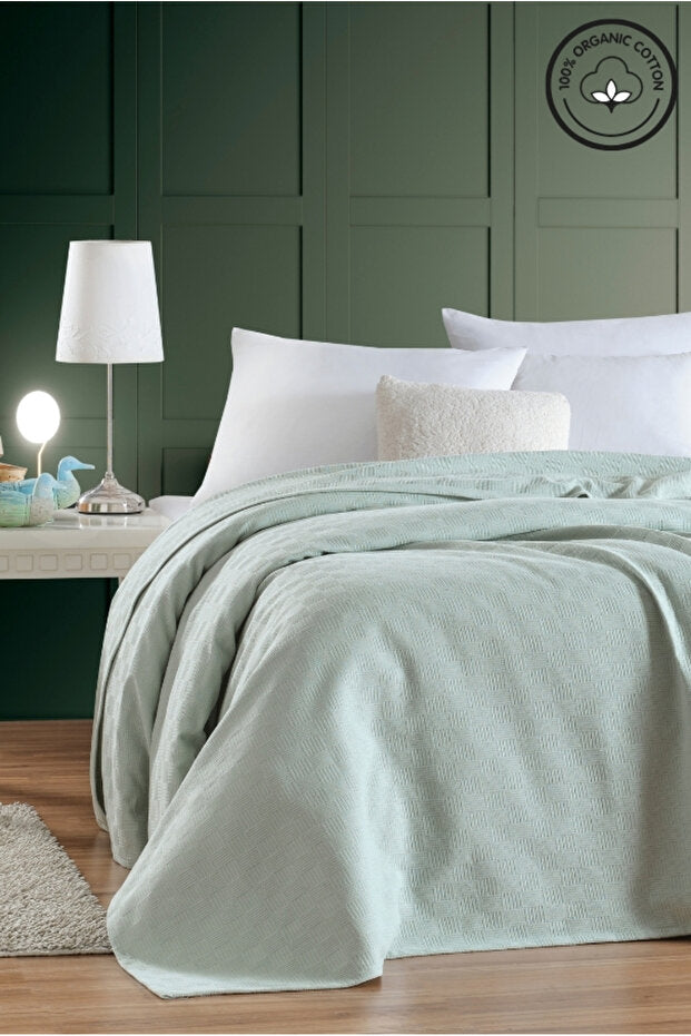Double Size Organic Cotton Pike Bedspread - 200x230cm