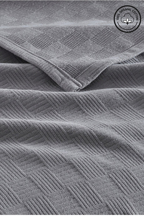100% Organic Cotton Single Pike - Checkered Design 160x230 cm