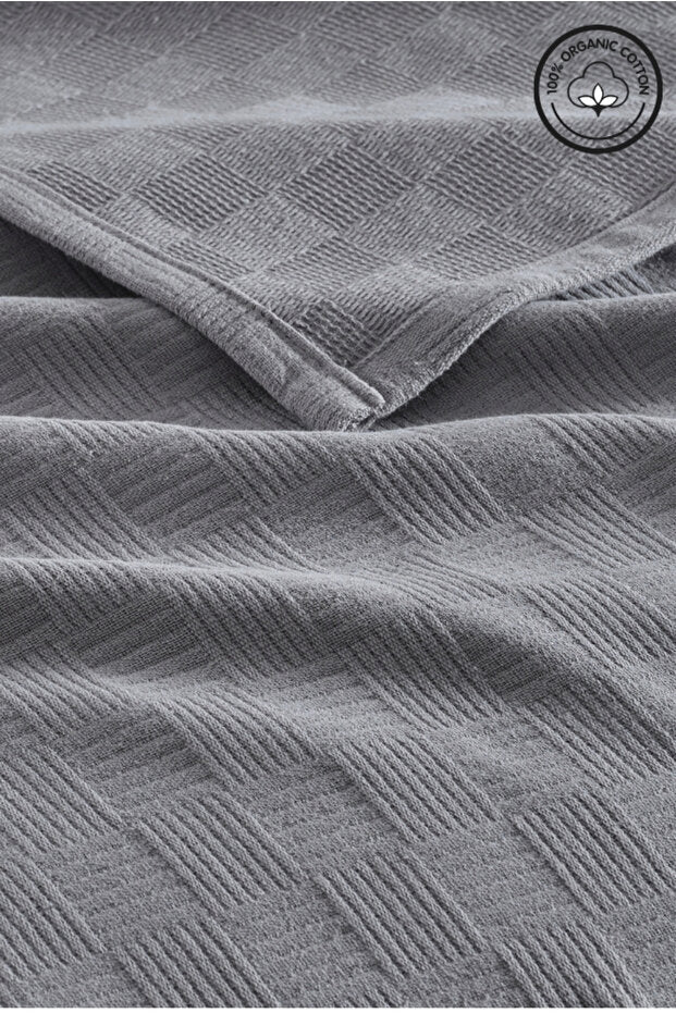 100% Organic Cotton Single Pike - Checkered Design 160x230 cm