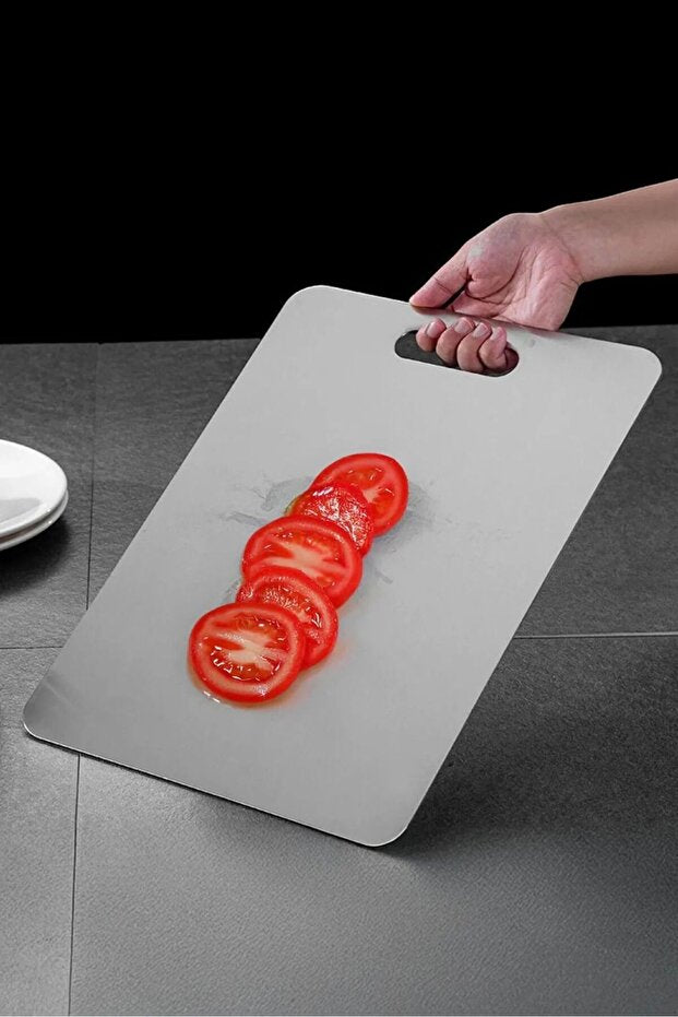 Stainless Steel Antibacterial Kitchen Cutting Board - 24x34cm