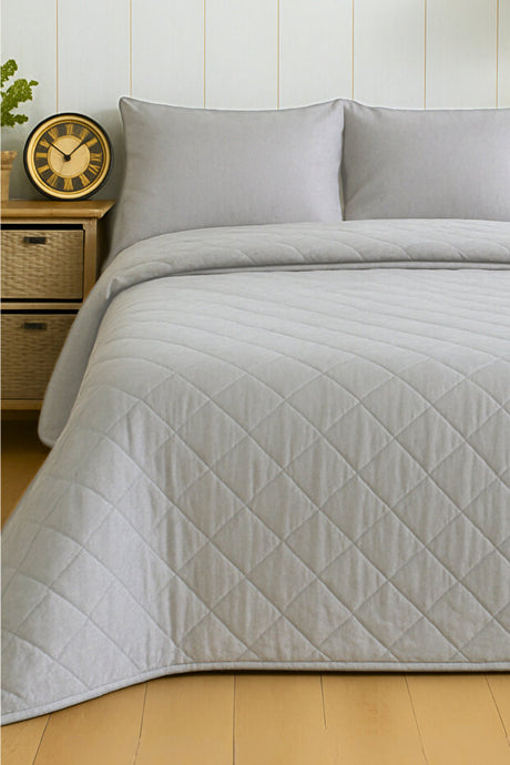 Double Bedspread Pique Set - Ultra-Soft Microfiber 3-Piece