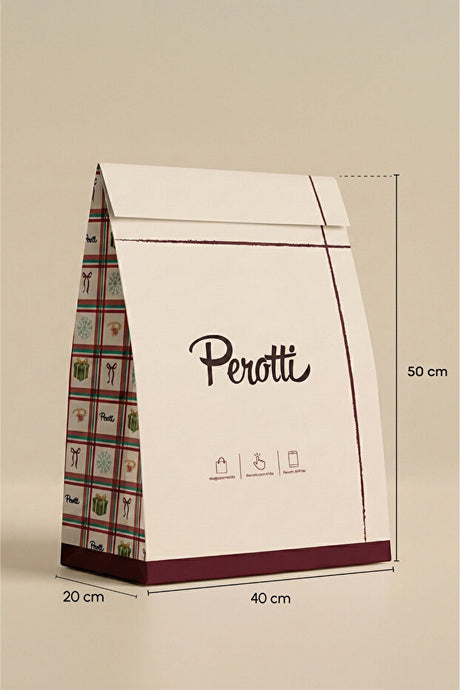 Large Holiday Gift Bag with Festive Design - 40x50x20cm