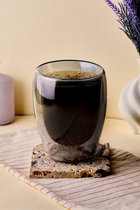 Smoked Double-Walled Glass for Hot & Cold Drinks - 350ml