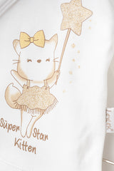 Conjunto de salida hospitalaria para recién nacida de 10 piezas - Diseño Gatita Superestrella