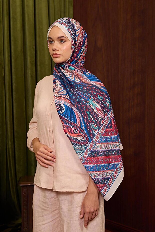 Colección Marrakech Chal de Algodón Suave - Azul Marino