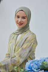 Jersey Shawl - Pale Green, Soft & Flexible