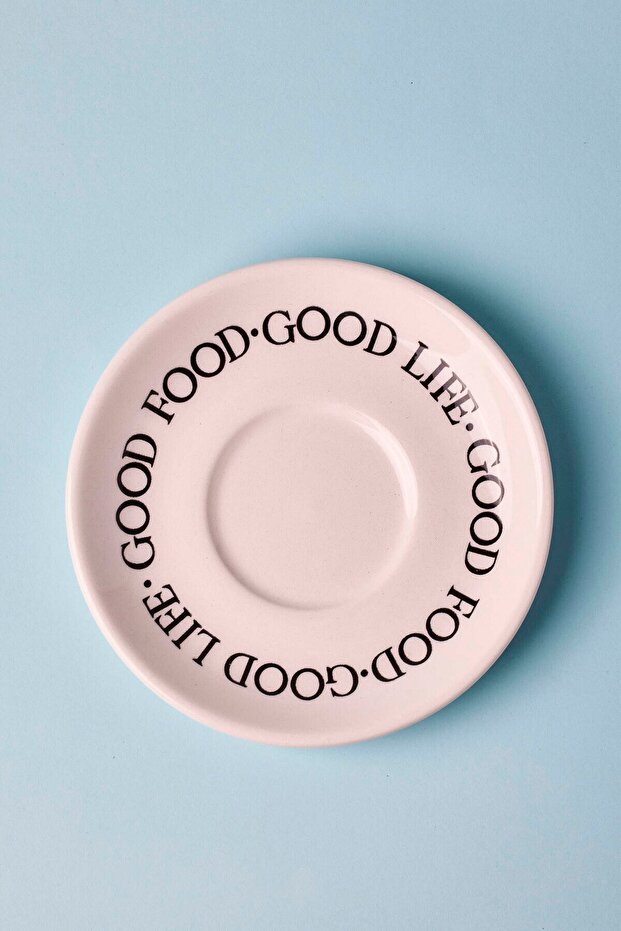 13cm Single Tea Saucer - Good Food Good Life Design