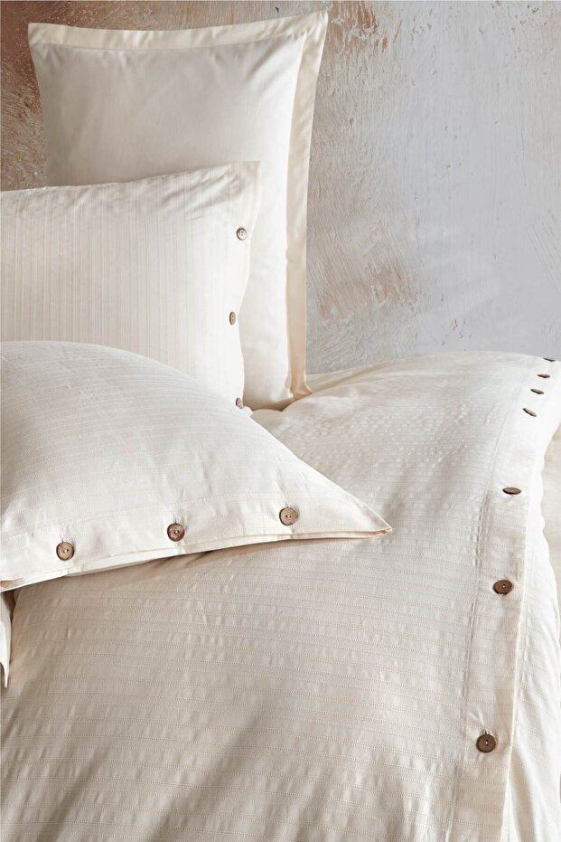 100% Cotton Double Buttoned Duvet Cover Set - 200x220 cm