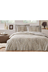 Gold Leaf Double Duvet Cover Set - 100% Cotton, 200x220 cm