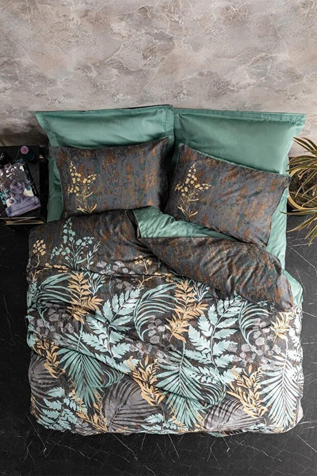 Clorasa Mint Double Duvet Cover Set - 200x220cm 100% Cotton Sateen