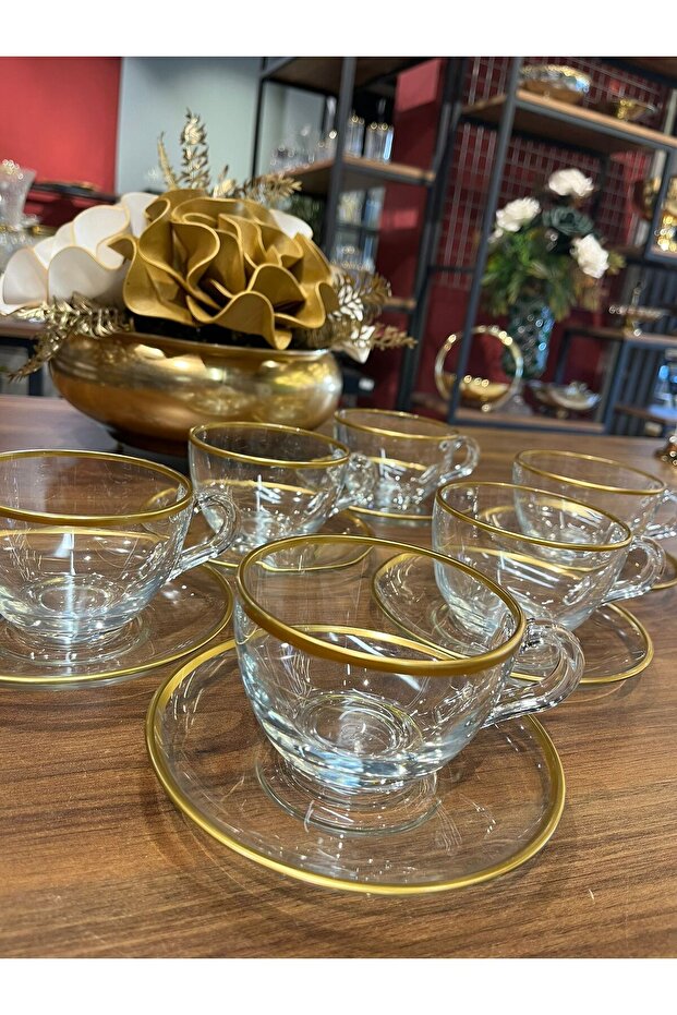Pasabahce Pandora's Box Premium Glas Tee- und Kaffeetassen-Set - 6 Stück