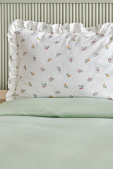 Lidya 100% Cotton Double Pique Set - Floral Green