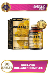 Collagen Beauty Complex Tablets - Hydrolyzed Types 1, 2, 3, 5, 10 with Biotin, Zinc, Copper & Hyaluronic Acid