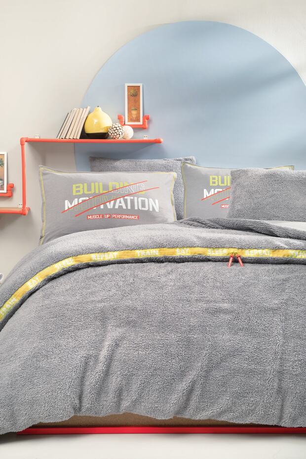 Coverme Motivation Double Duvet Cover Set - Sherpa & Multi-use