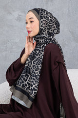 Leopard Print Cotton Shawl - Soft & Stylish