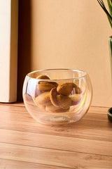 Double-Walled Glass Bowl - 300ml Versatile Serving Dish