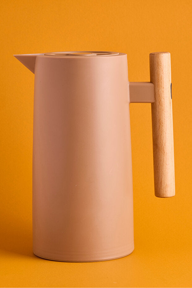 1000ml Glass Vacuum Thermos with Nordic Bamboo Handle