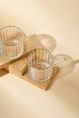 Ringo Dream Line 325ml Glass Mugs - Set of 2 with Beaded Handles