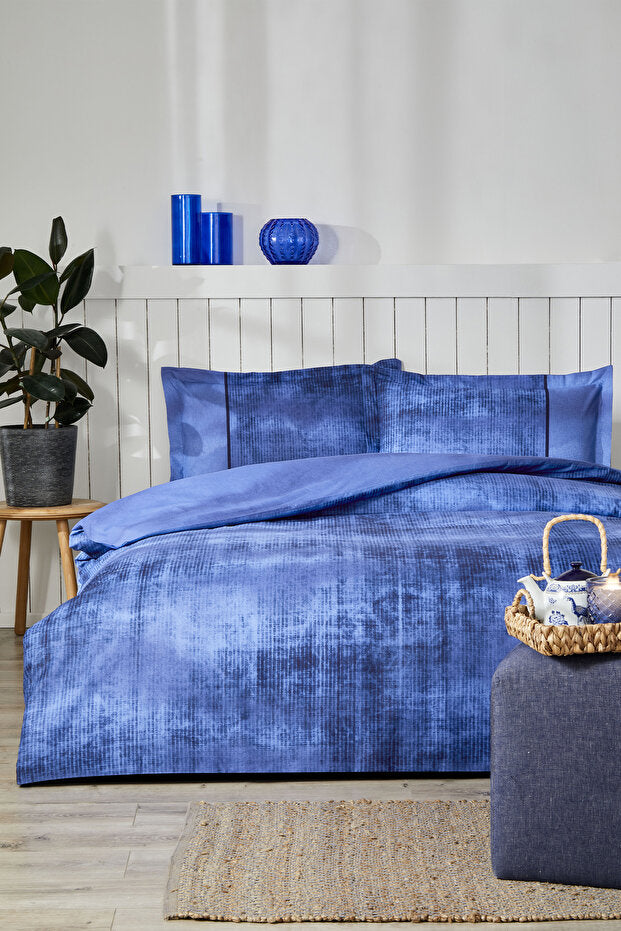 Blue Horizon Double Duvet Cover Set - 100% Cotton