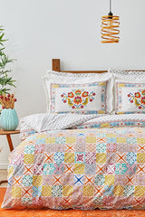 Lumina 100% Cotton Double Duvet Cover Set - Yellow