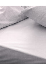 Odette Double 100% Cotton Ranforce Duvet Cover Set - Grey