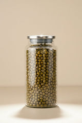Metal Lid Glass Storage Jar - 1400ml Capacity for Pantry Organization