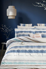 Boho Blue Double Duvet Cover Set - 200x220cm, 4-Piece