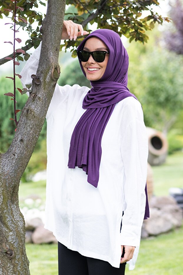 Ready-to-Wear Jersey Shawl - Practical Plum ()